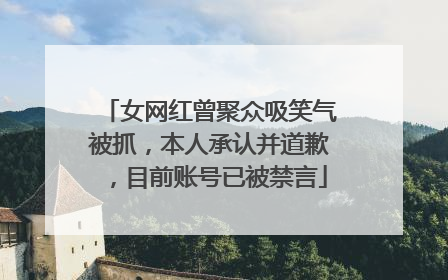 女网红曾聚众吸笑气被抓，本人承认并道歉，目前账号已被禁言