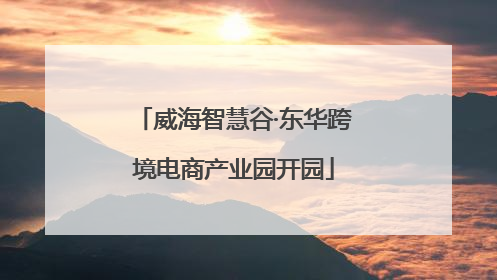 威海智慧谷·东华跨境电商产业园开园