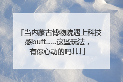 当内蒙古博物院遇上科技感buff……这些玩法，有你心动的吗↓↓↓