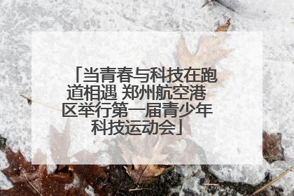 当青春与科技在跑道相遇 郑州航空港区举行第一届青少年科技运动会