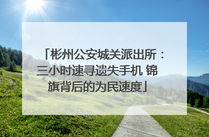 彬州公安城关派出所：三小时速寻遗失手机 锦旗背后的为民速度