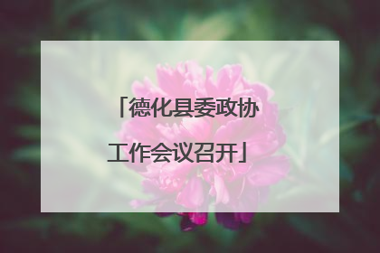 德化县委政协工作会议召开