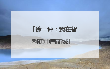 徐一评：我在智利建中国商城