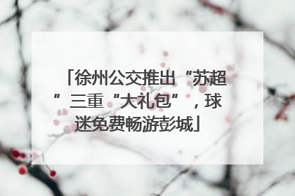 徐州公交推出“苏超”三重“大礼包”，球迷免费畅游彭城