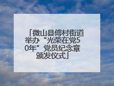 微山县傅村街道举办“光荣在党50年”党员纪念章颁发仪式