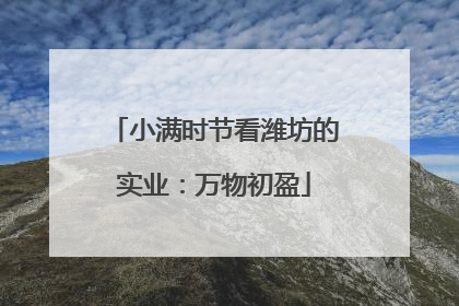 小满时节看潍坊的实业：万物初盈