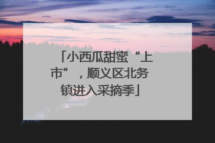 小西瓜甜蜜“上市”，顺义区北务镇进入采摘季