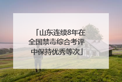 山东连续8年在全国禁毒综合考评中保持优秀等次
