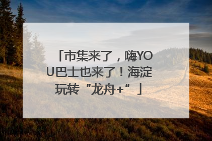 市集来了，嗨YOU巴士也来了！海淀玩转“龙舟+”