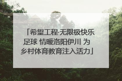 希望工程·无限极快乐足球 情暖洛阳伊川 为乡村体育教育注入活力