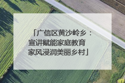 广信区黄沙岭乡：宣讲赋能家庭教育 家风浸润美丽乡村