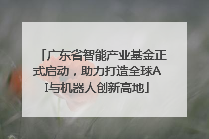 广东省智能产业基金正式启动，助力打造全球AI与机器人创新高地