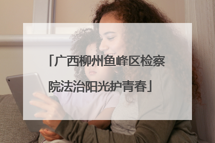 广西柳州鱼峰区检察院法治阳光护青春