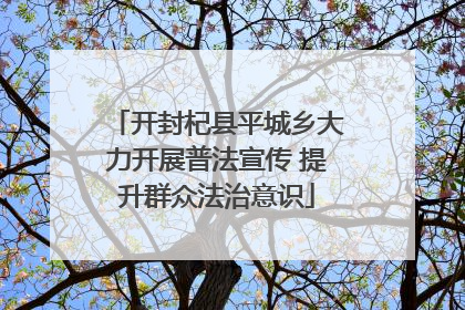 开封杞县平城乡大力开展普法宣传 提升群众法治意识
