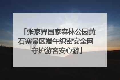 张家界国家森林公园黄石寨景区端午织密安全网 守护游客安心游