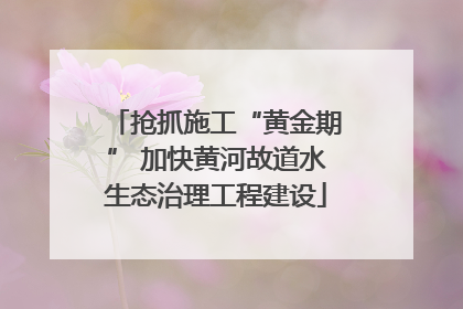 抢抓施工“黄金期” 加快黄河故道水生态治理工程建设