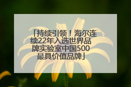 持续引领！海尔连续22年入选世界品牌实验室中国500最具价值品牌