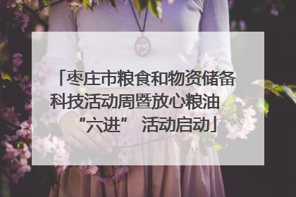 枣庄市粮食和物资储备科技活动周暨放心粮油 “六进” 活动启动