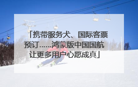 携带服务犬、国际客票预订……鸿蒙版中国国航让更多用户心愿成真