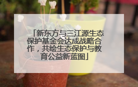 新东方与三江源生态保护基金会达成战略合作，共绘生态保护与教育公益新蓝图