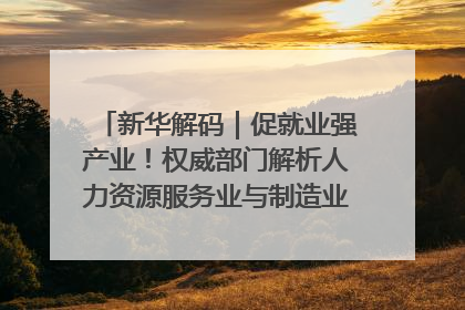 新华解码｜促就业强产业！权威部门解析人力资源服务业与制造业融合发展试点