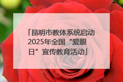 昆明市教体系统启动2025年全国“爱眼日”宣传教育活动