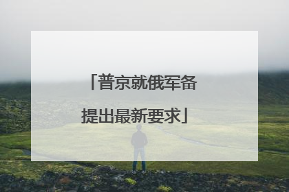 普京就俄军备提出最新要求
