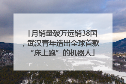 月销量破万远销38国，武汉青年造出全球首款“床上跑”的机器人