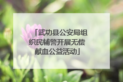 武功县公安局组织民辅警开展无偿献血公益活动