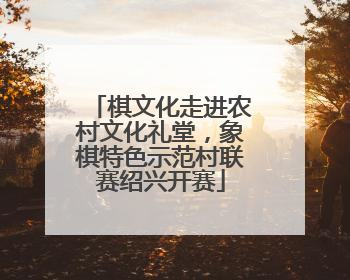 棋文化走进农村文化礼堂，象棋特色示范村联赛绍兴开赛