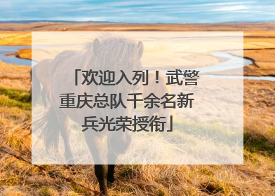 欢迎入列!武警重庆总队千余名新兵光荣授衔