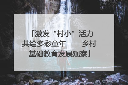 激发“村小”活力 共绘多彩童年——乡村基础教育发展观察