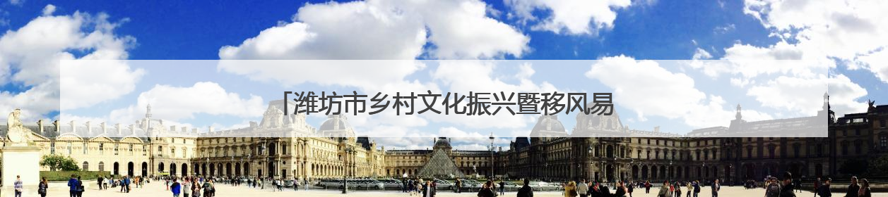 潍坊市乡村文化振兴暨移风易俗工作推进会在诸城成功召开