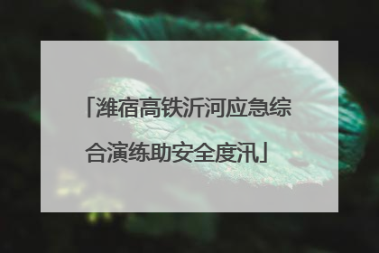 潍宿高铁沂河应急综合演练助安全度汛