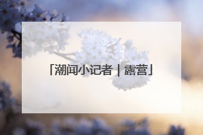 潮闻小记者｜露营