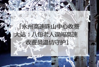 永州高速珠山中心收费大站：八旬老人误闯高速 收费员温情守护