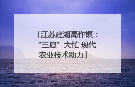 江苏建湖高作镇：“三夏”大忙 现代农业技术助力