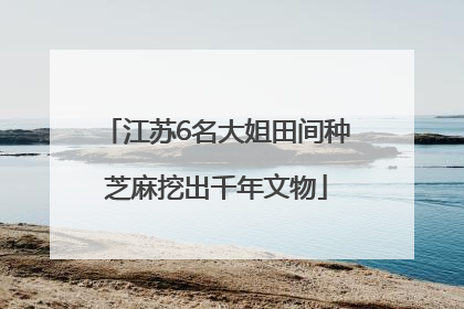 江苏6名大姐田间种芝麻挖出千年文物
