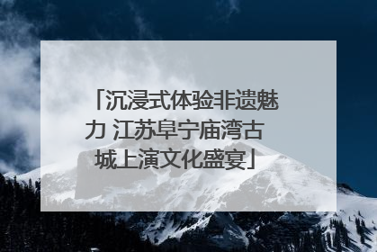 沉浸式体验非遗魅力 江苏阜宁庙湾古城上演文化盛宴