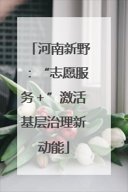 河南新野：“志愿服务＋”激活基层治理新动能