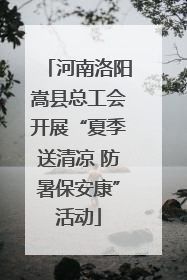 河南洛阳嵩县总工会开展“夏季送清凉 防暑保安康”活动