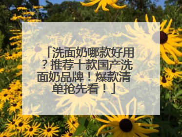 洗面奶哪款好用？推荐十款国产洗面奶品牌！爆款清单抢先看！