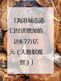 海港城市港口经济增加值达6.7万亿元（大数据观察）