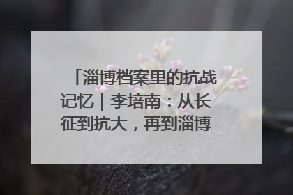 淄博档案里的抗战记忆｜李培南：从长征到抗大，再到淄博的革命足迹