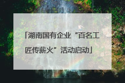 湖南国有企业“百名工匠传薪火”活动启动