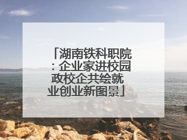 湖南铁科职院：企业家进校园 政校企共绘就业创业新图景