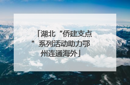 湖北“侨建支点”系列活动助力鄂州连通海外