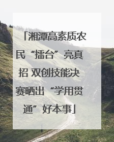 湘潭高素质农民“擂台”亮真招 双创技能决赛晒出“学用贯通”好本事