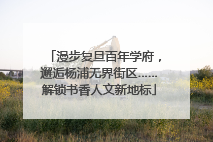 漫步复旦百年学府，邂逅杨浦无界街区……解锁书香人文新地标