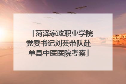 菏泽家政职业学院党委书记刘芸带队赴单县中医医院考察